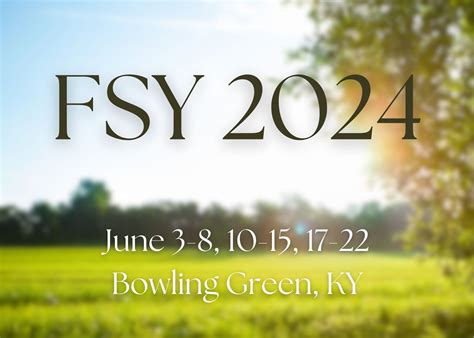 FSY 2024 Registration